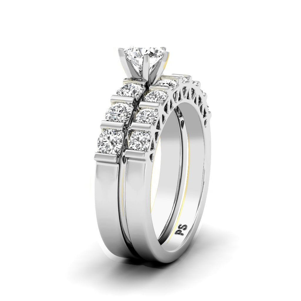 1.60 - 7.10 CT Round Cut Diamonds - Bridal Set - Primestyle.com