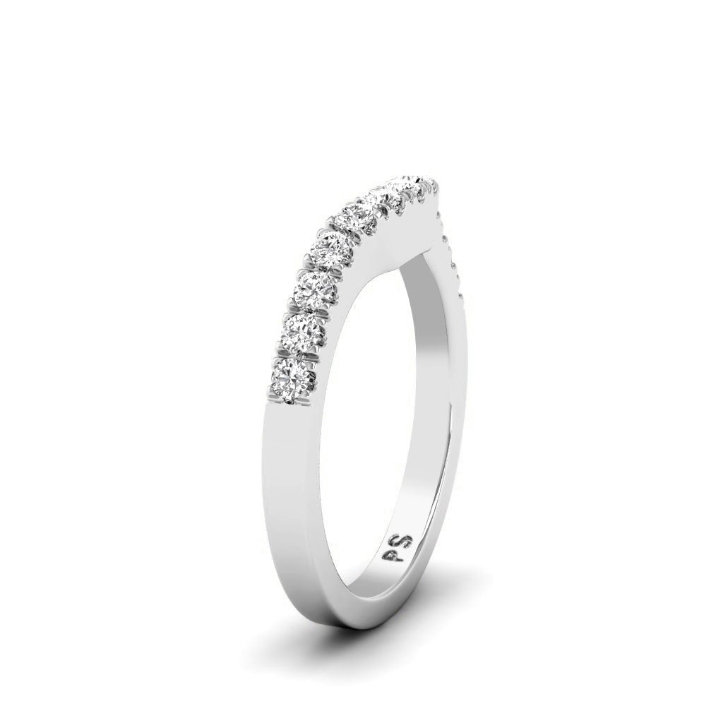 0.30 CT Round Cut Lab Grown Diamonds - Wedding Band - Primestyle.com