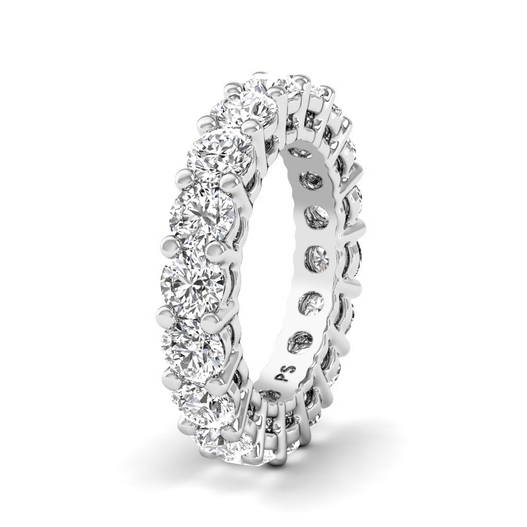 2.50-6.00 CT Round Cut Diamonds - Eternity Ring