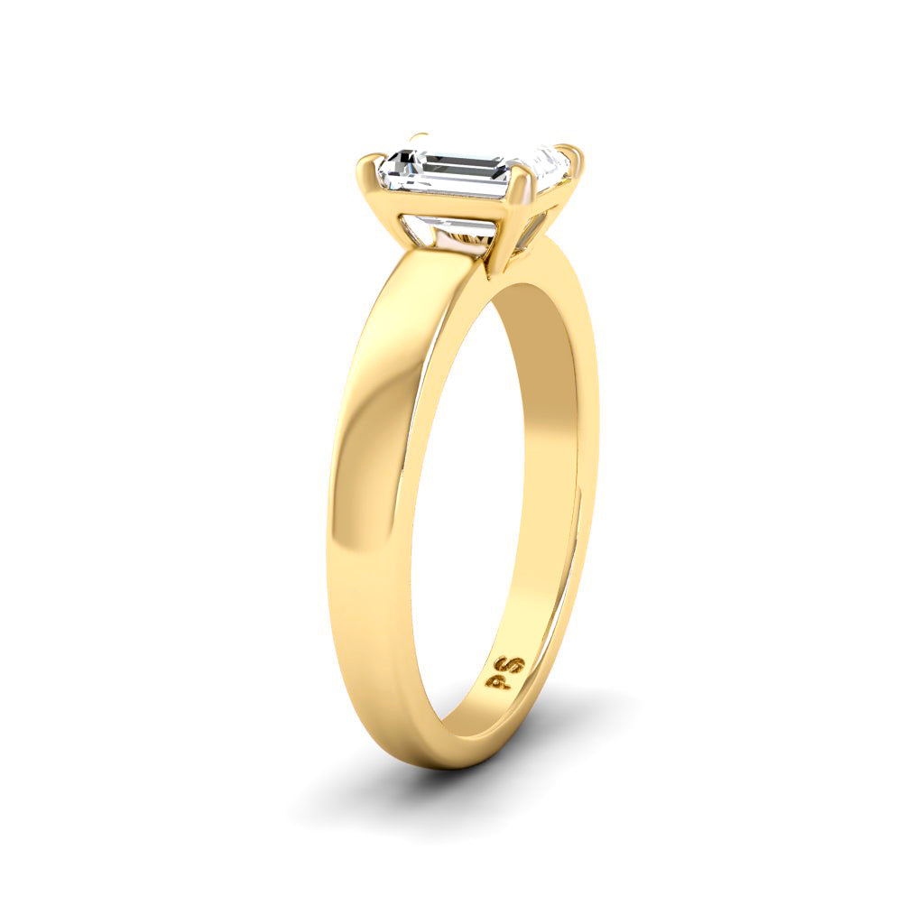 0.35-1.50 CT Emerald Cut Diamonds - Solitaire Ring