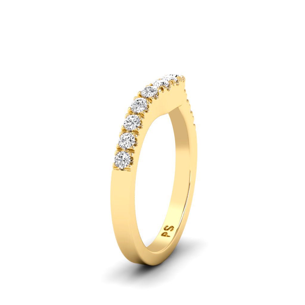 0.30 CT Round Cut Lab Grown Diamonds - Wedding Band - Primestyle.com