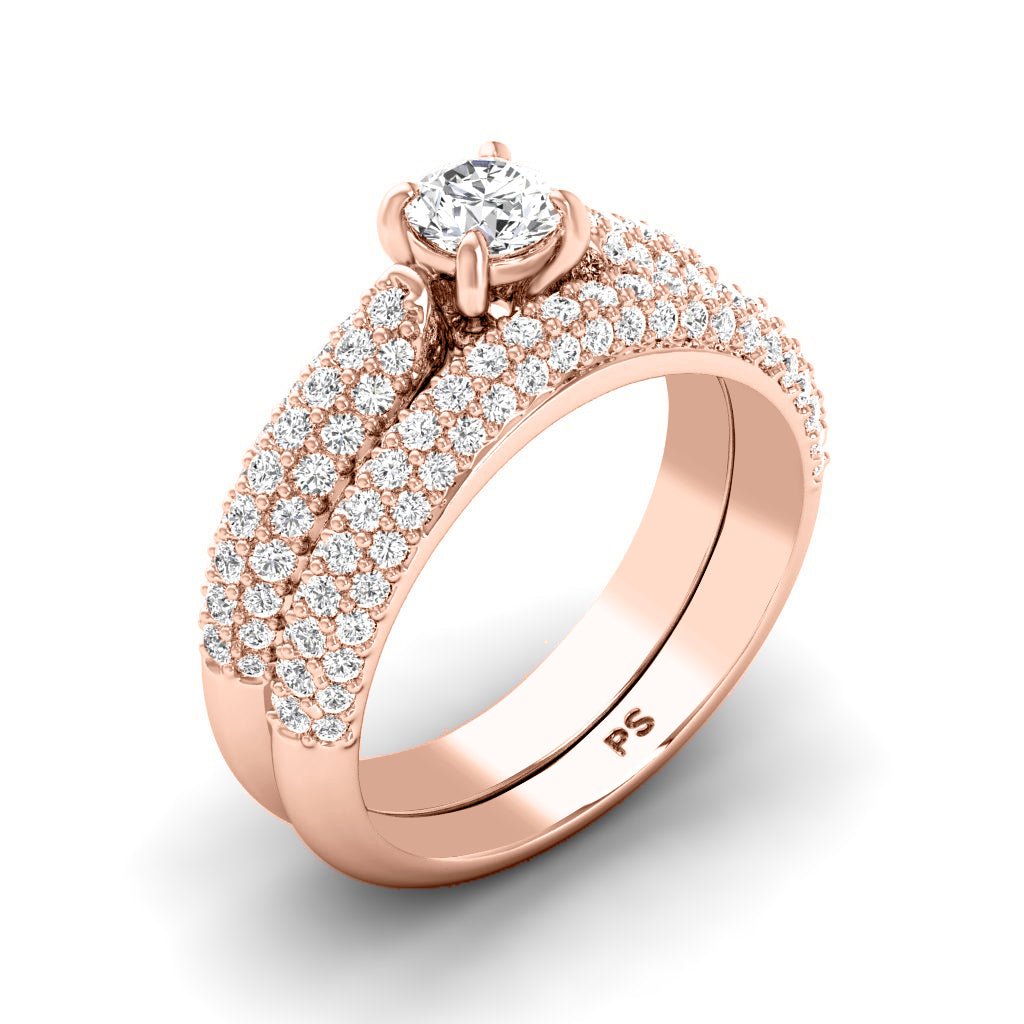 1.50 - 2.65 CT Round Cut Natural Diamonds - Bridal Set - Primestyle.com