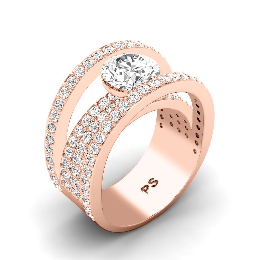 2.30-7.80 CT Round Cut Diamonds - Engagement Ring