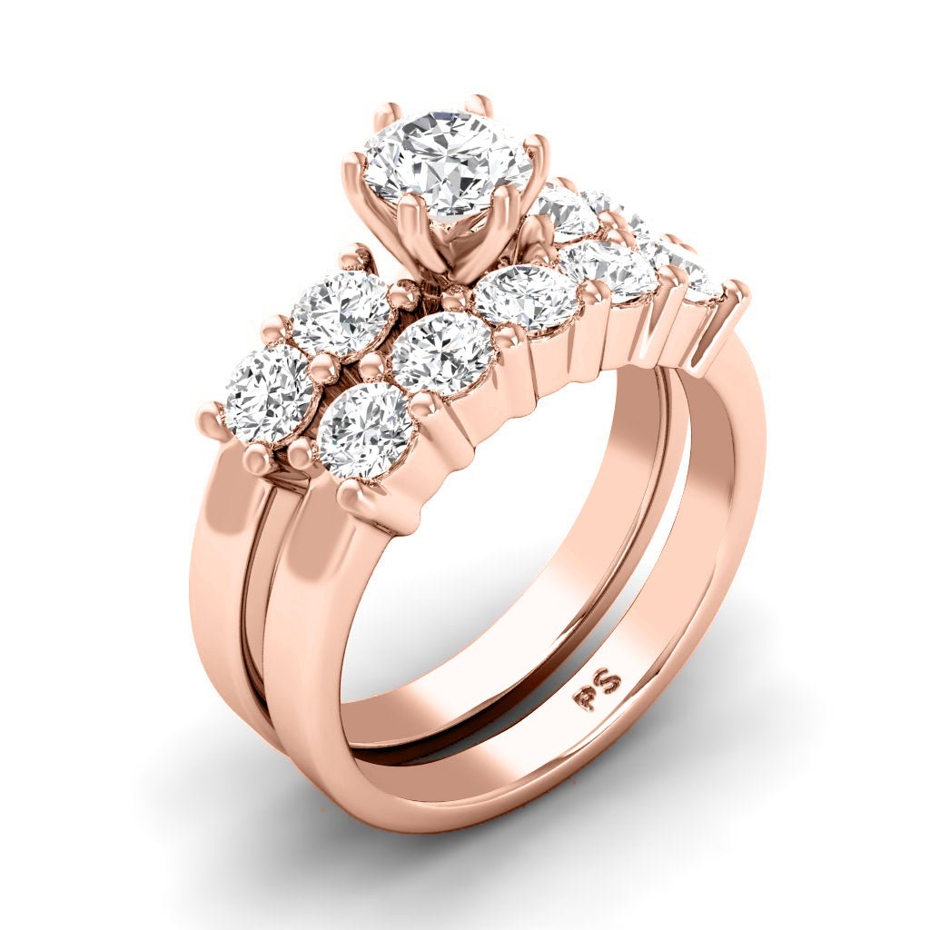 1.75 - 2.90 CT Round Cut Natural Diamonds - Bridal Set - Primestyle.com