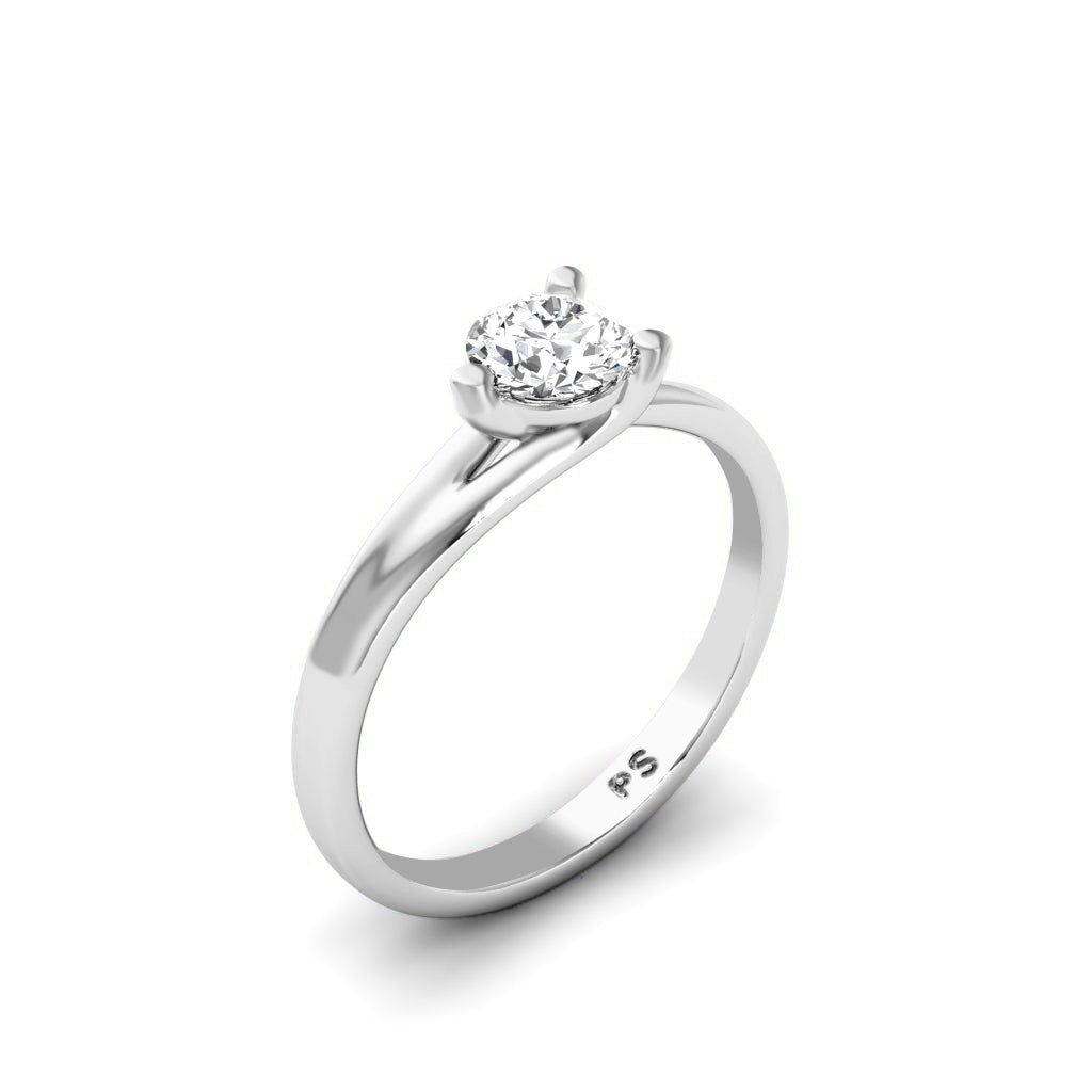0.35-1.50 CT Round Cut Natural Diamonds - Solitaire Rings