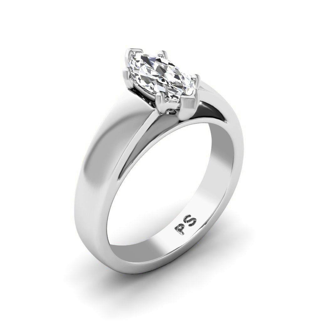 0.50-6.00 CT Marquise Cut Diamonds - Solitaire Rings