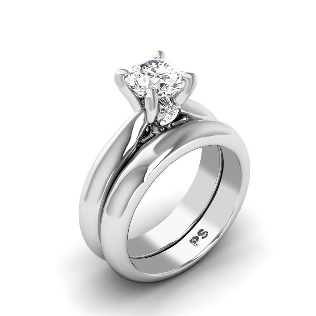 0.60-3.10 CT Round Cut Lab Grown Diamonds - Bridal Set