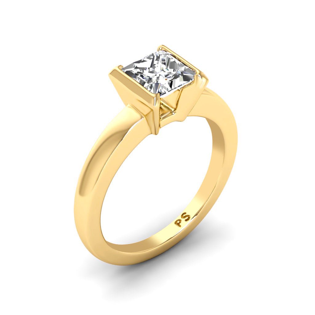 0.35 - 1.50 CT Princess Cut Natural Diamonds - Solitaire Rings - Primestyle.com