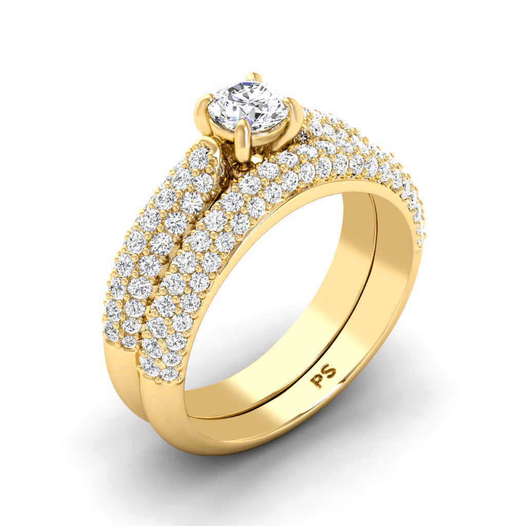 1.50-2.65 CT Round Cut Natural Diamonds - Bridal Set