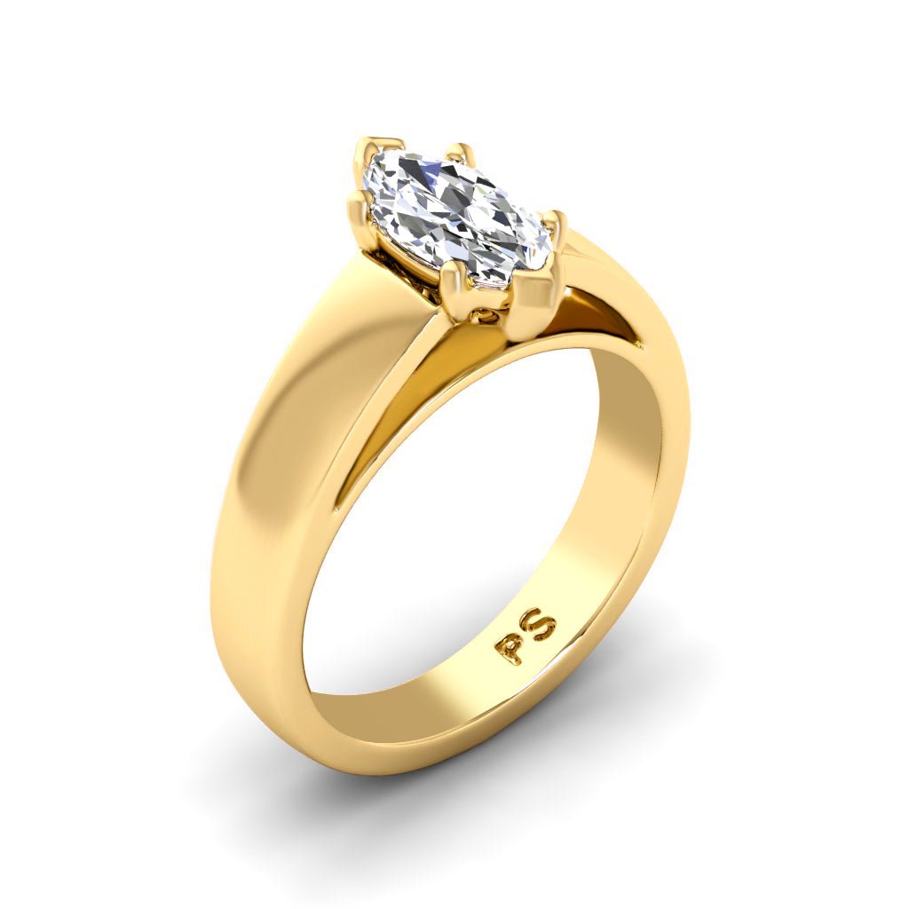 0.50 - 3.00 CT Marquise Cut Lab Grown Diamonds - Solitaire Ring - Primestyle.com