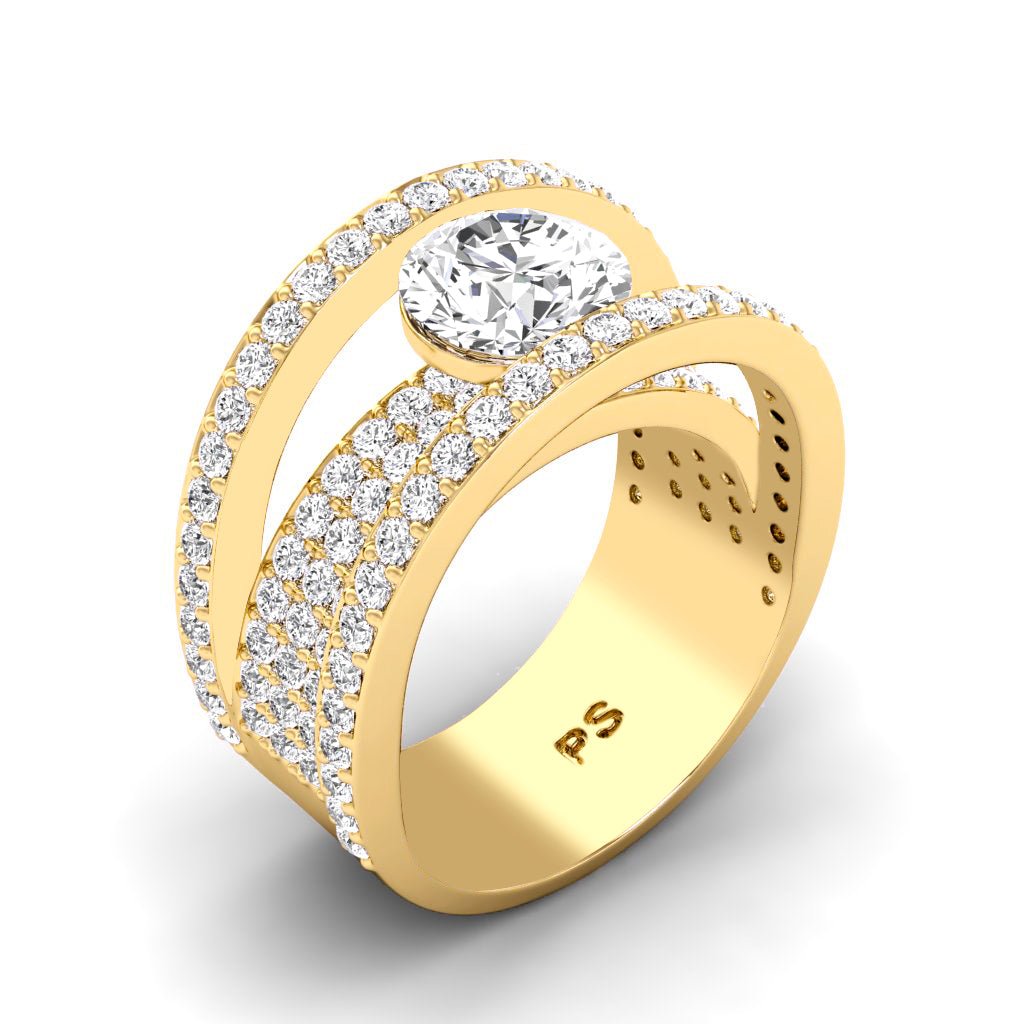 2.30-7.80 CT Round Cut Lab Grown Diamonds - Engagement Ring