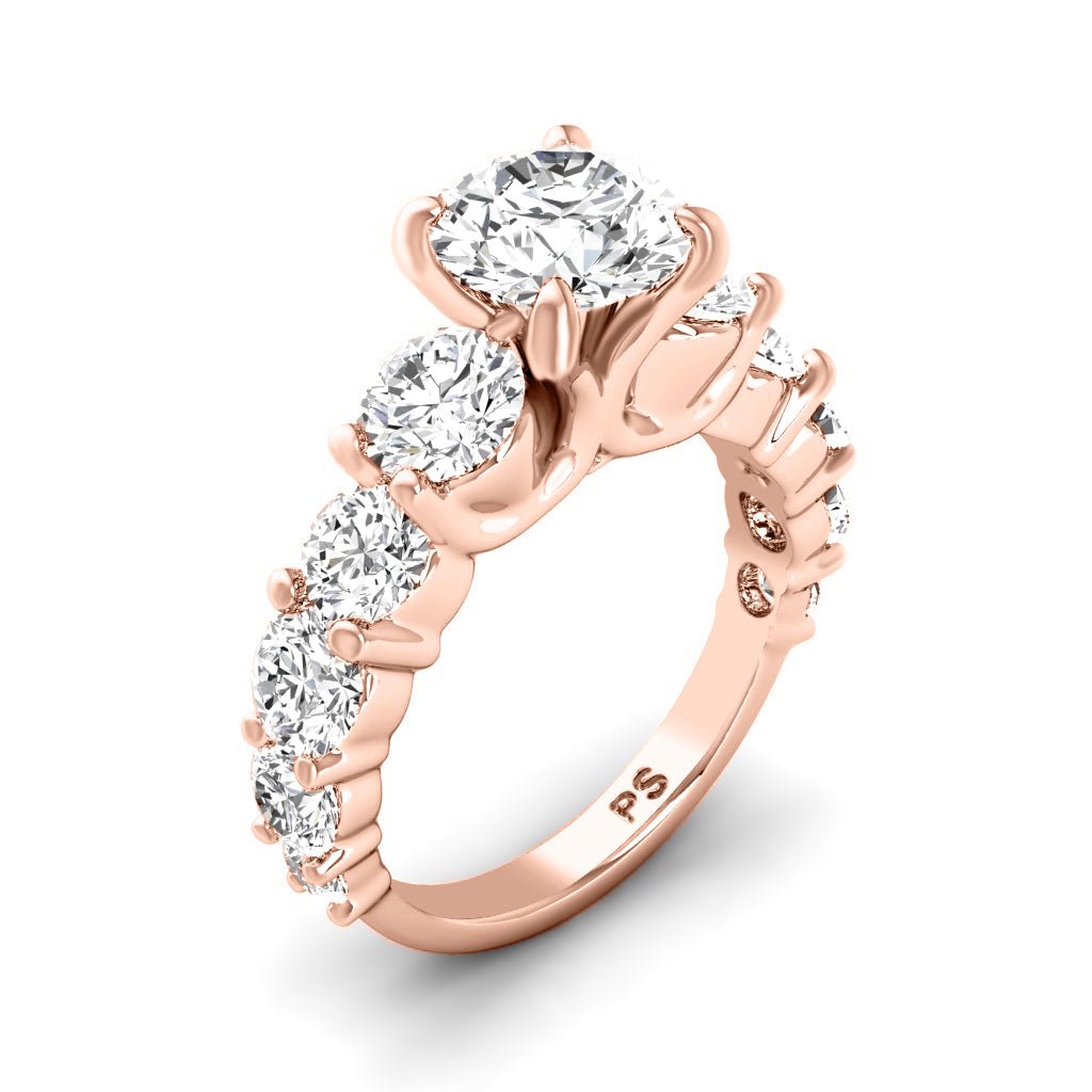 3.00-8.50 CT Round Cut Lab Grown Diamonds - Engagement Ring