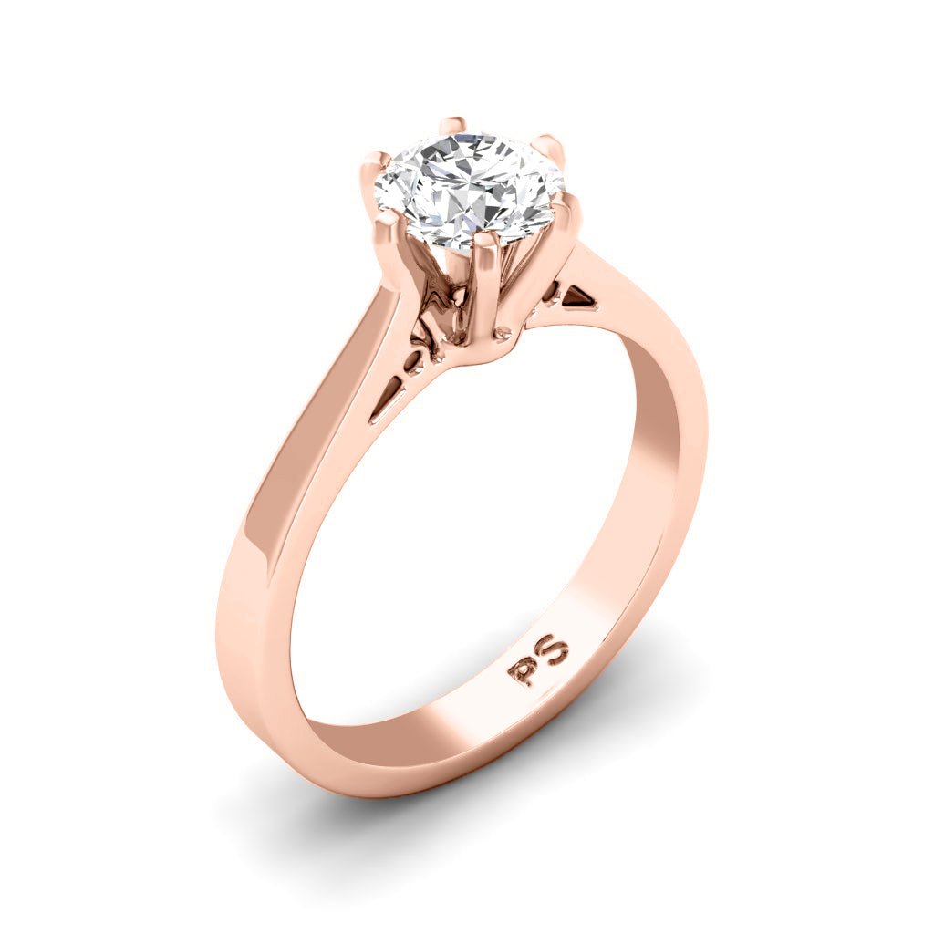 0.35-1.50 CT Round Cut Natural Diamonds - Solitaire Rings