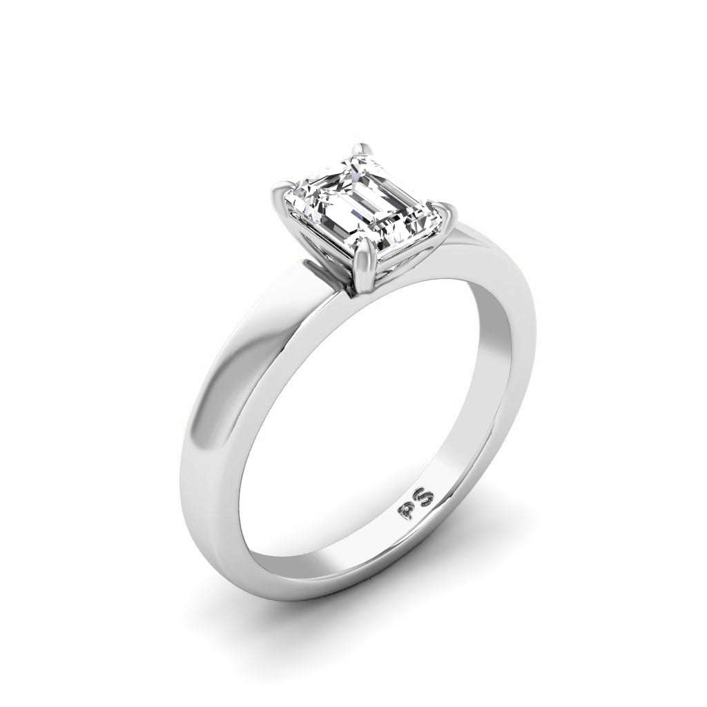 0.35-1.50 CT Emerald Cut Diamonds - Solitaire Ring