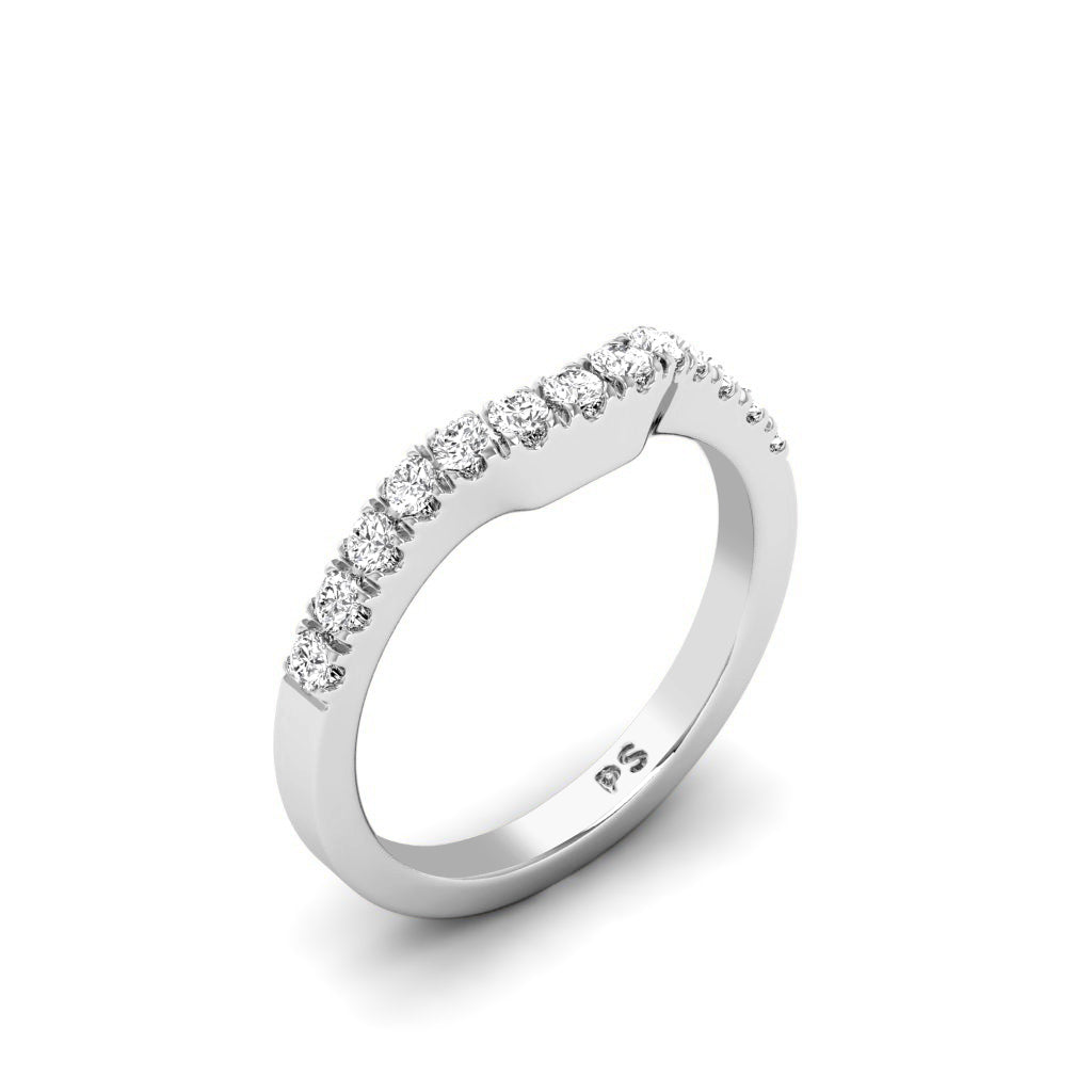 0.30 CT Round Cut Lab Grown Diamonds - Wedding Band