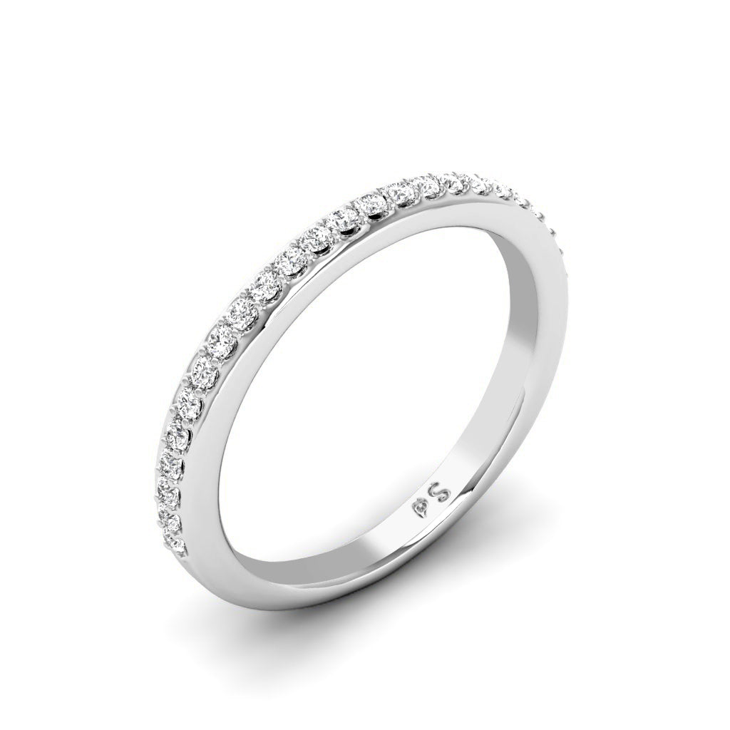 0.30 CT Round Cut Natural Diamonds - Wedding Band