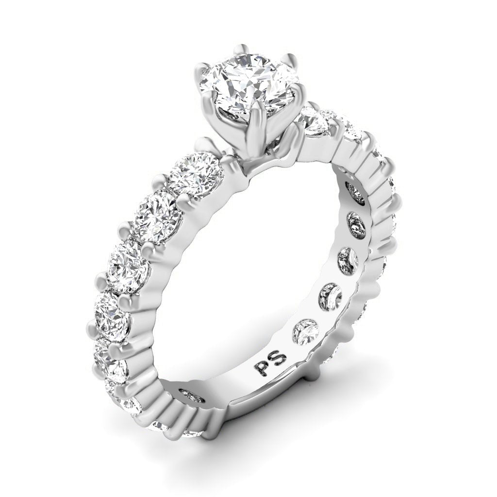 2.75 - 3.90 CT Round Cut Natural Diamonds - Engagement Ring - Primestyle.com