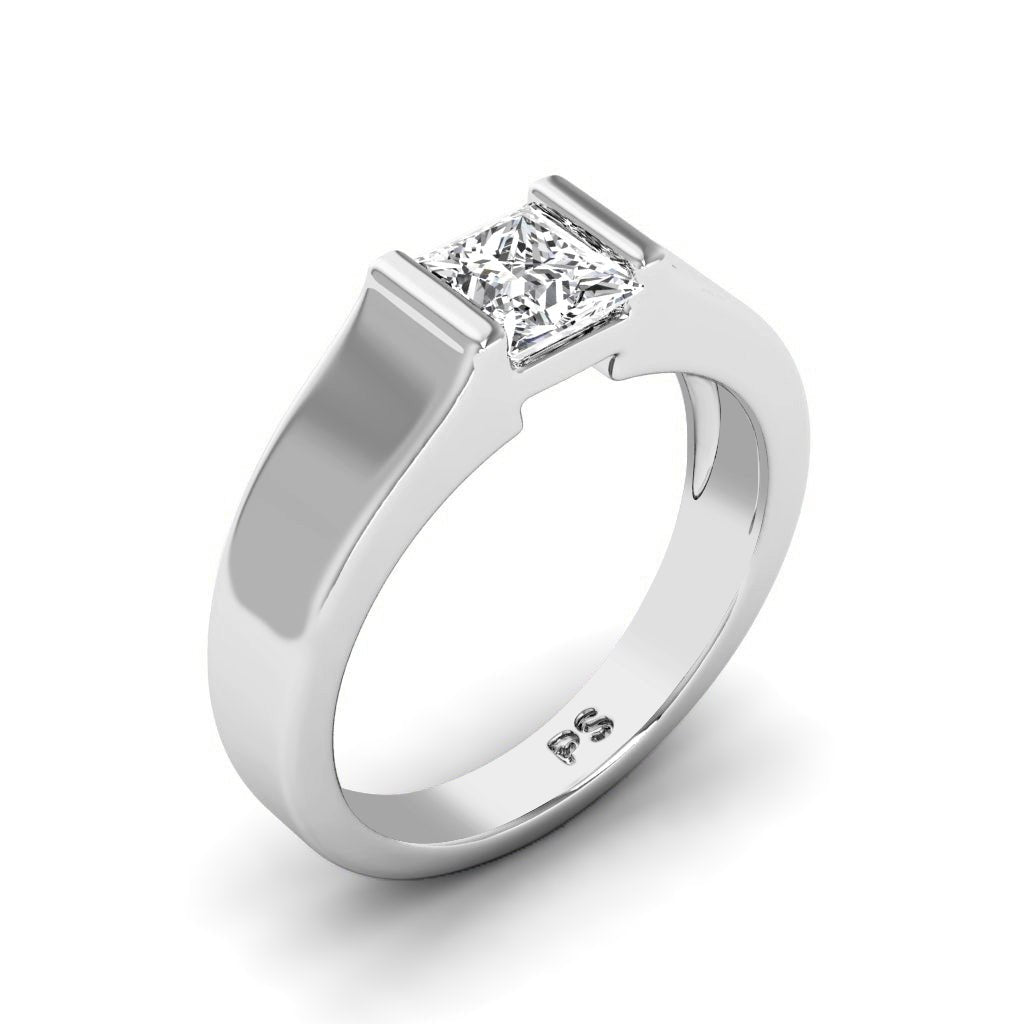 0.50-6.00 CT Princess Cut Diamonds - Solitaire Rings