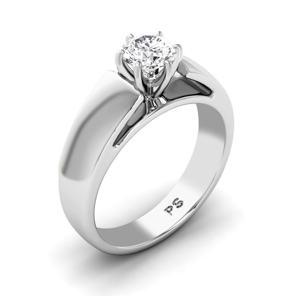 0.35-1.50 CT Round Cut Natural Diamonds - Solitaire Rings