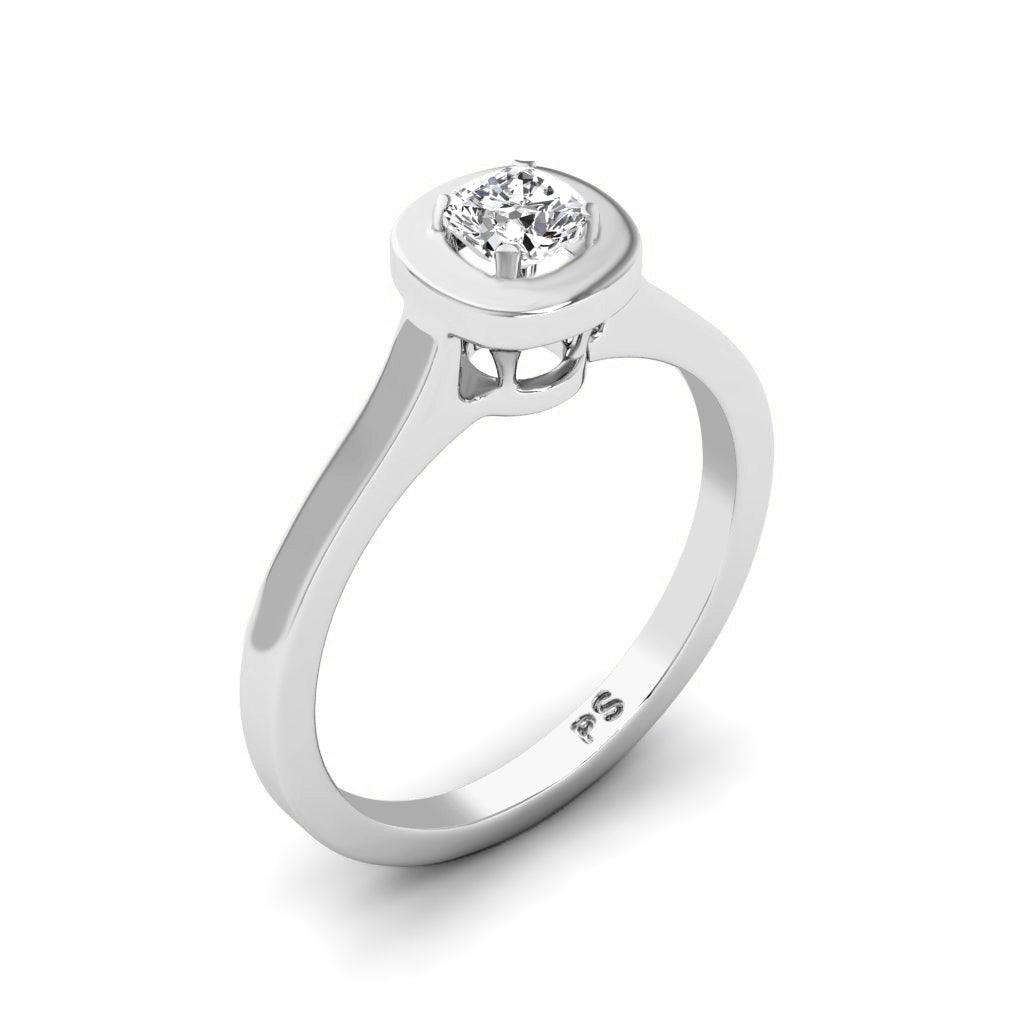 0.50-3.00 CT Cushion Cut Lab Grown Diamonds - Solitaire Ring