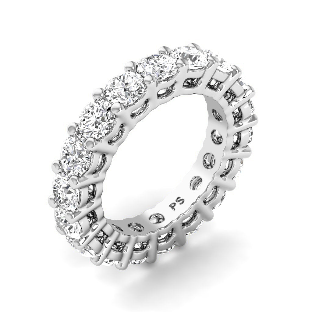 2.50-6.00 CT Round Cut Diamonds - Eternity Ring