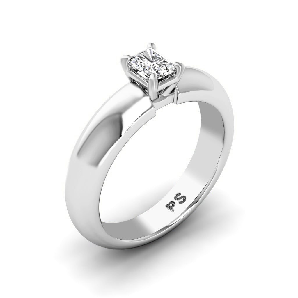 0.35-1.50 CT Radiant Cut Natural Diamonds - Solitaire Rings