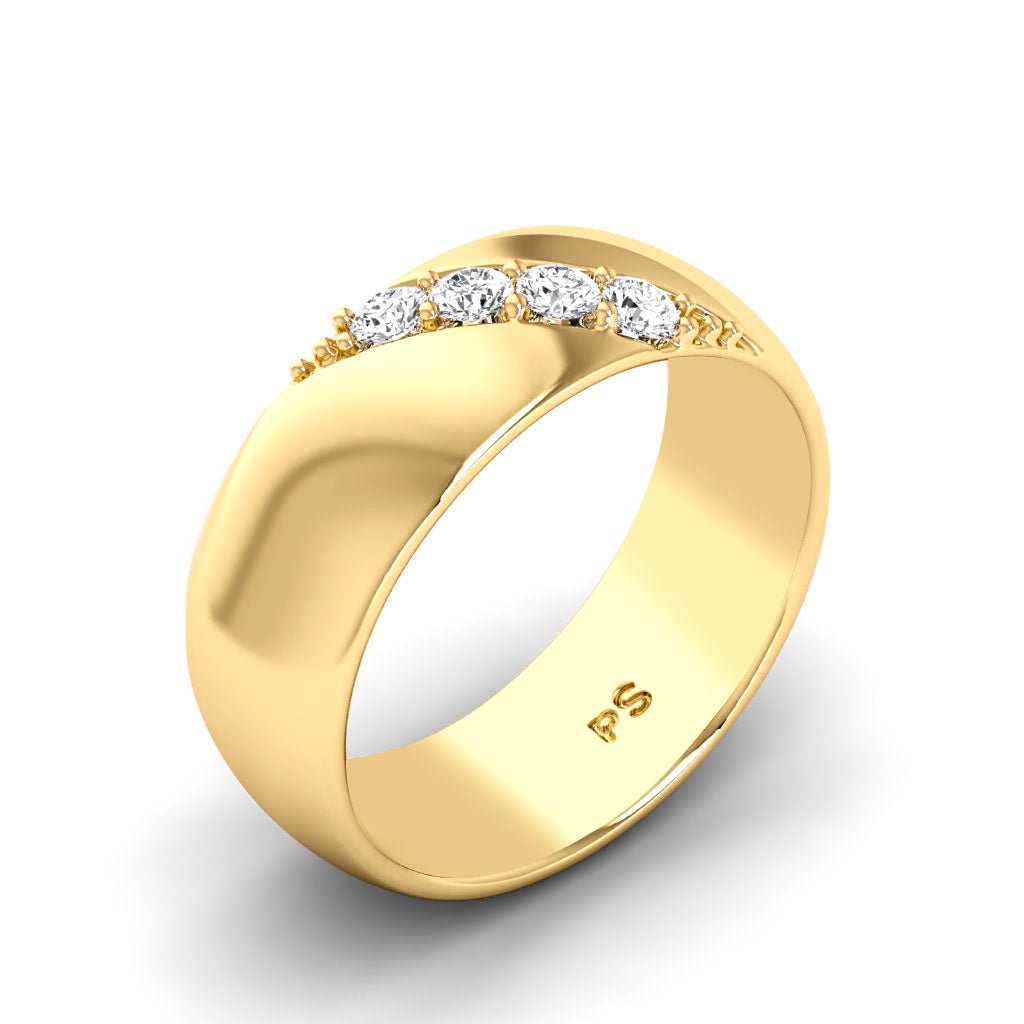 0.15 CT Round Cut Lab Grown Diamonds - Wedding Band - Primestyle.com
