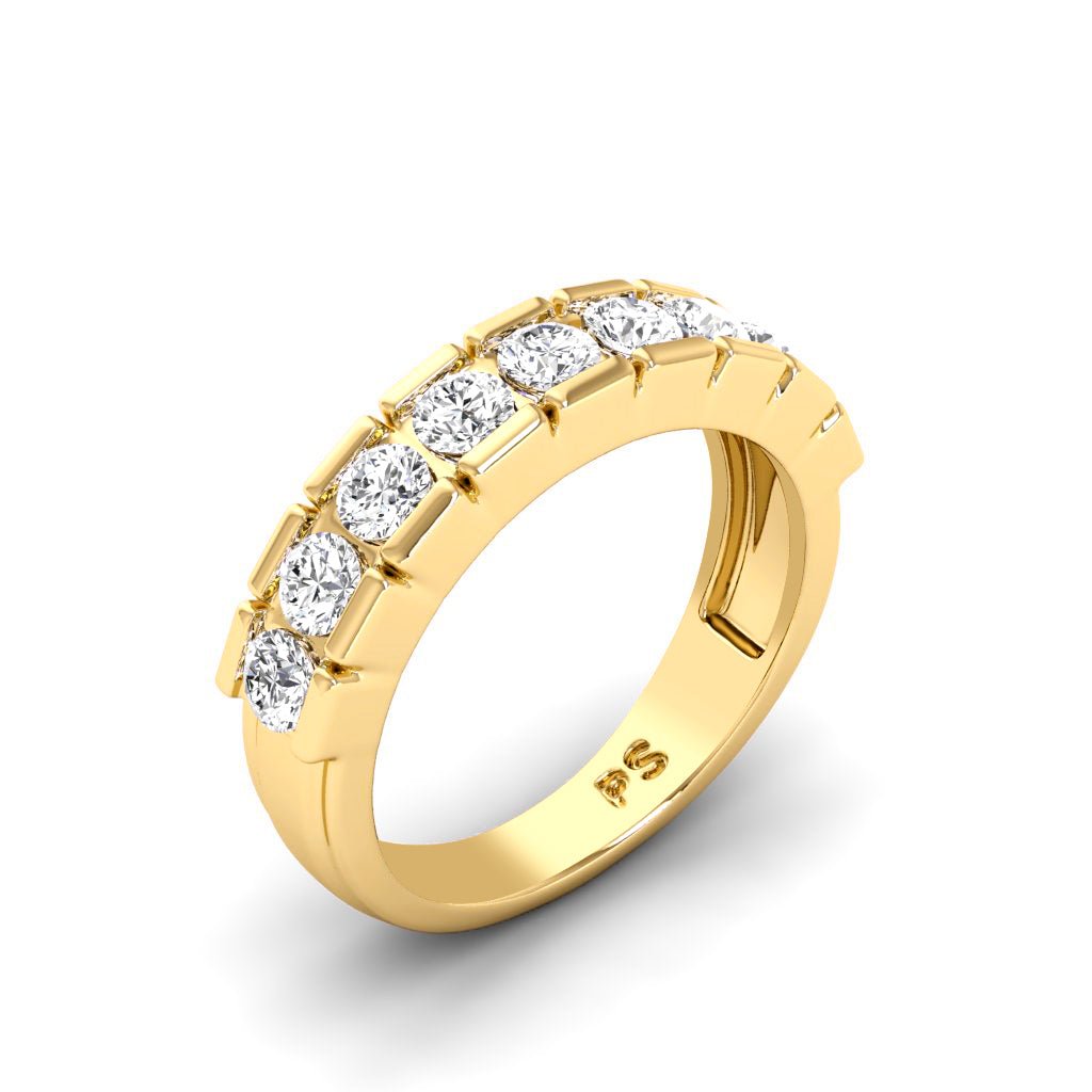 1.20 CT Round Cut Lab Grown Diamonds - Wedding Band - Primestyle.com