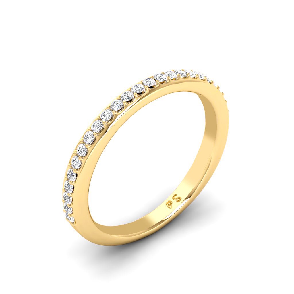 0.30 CT Round Cut Natural Diamonds - Wedding Band - Primestyle.com