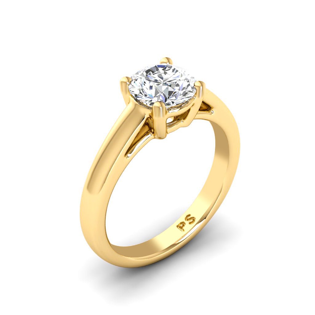 0.35-1.50 CT Round Cut Natural Diamonds - Solitaire Rings