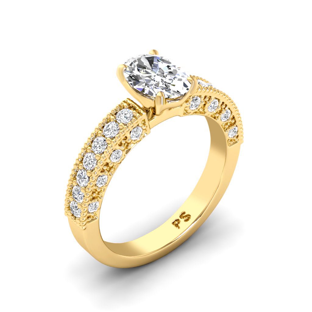 0.95 - 2.10 CT Oval & Round Cut Natural Diamonds - Solitaire Rings - Primestyle.com