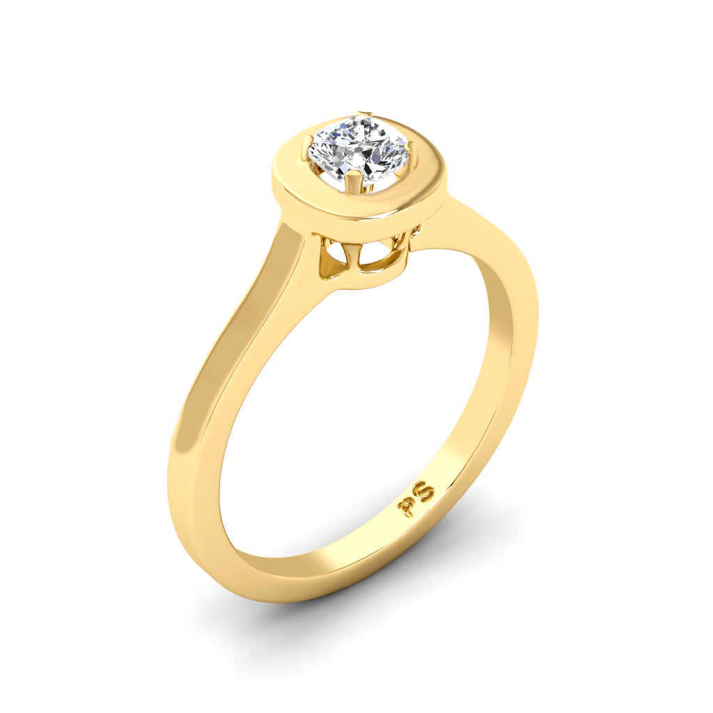 0.50-3.00 CT Cushion Cut Lab Grown Diamonds - Solitaire Ring