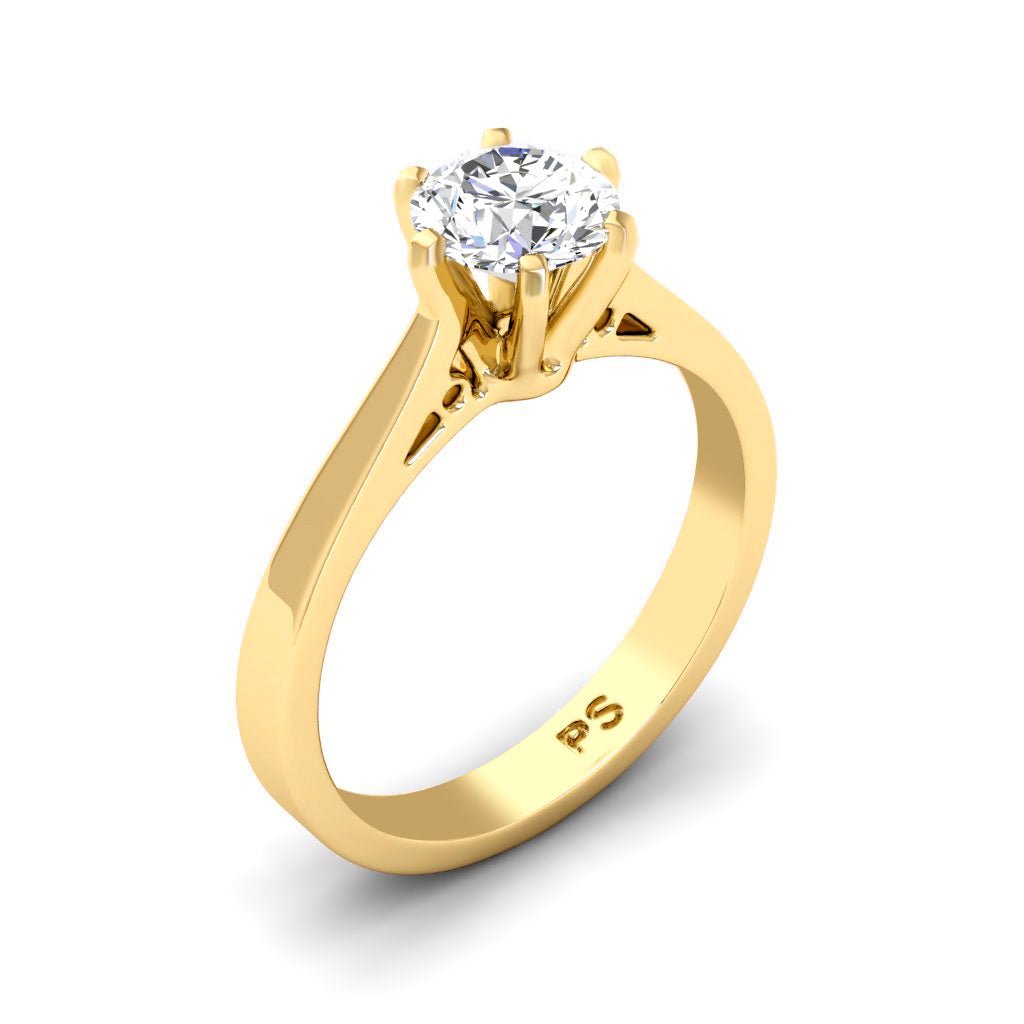 0.35-1.50 CT Round Cut Natural Diamonds - Solitaire Rings