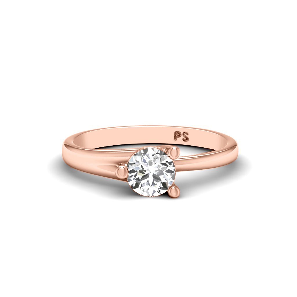 0.35-1.50 CT Round Cut Natural Diamonds - Solitaire Rings