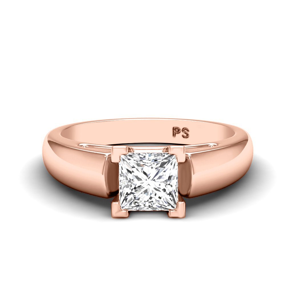 0.50 - 3.00 CT Princess Cut Lab Grown Diamonds - Solitaire Ring - Primestyle.com