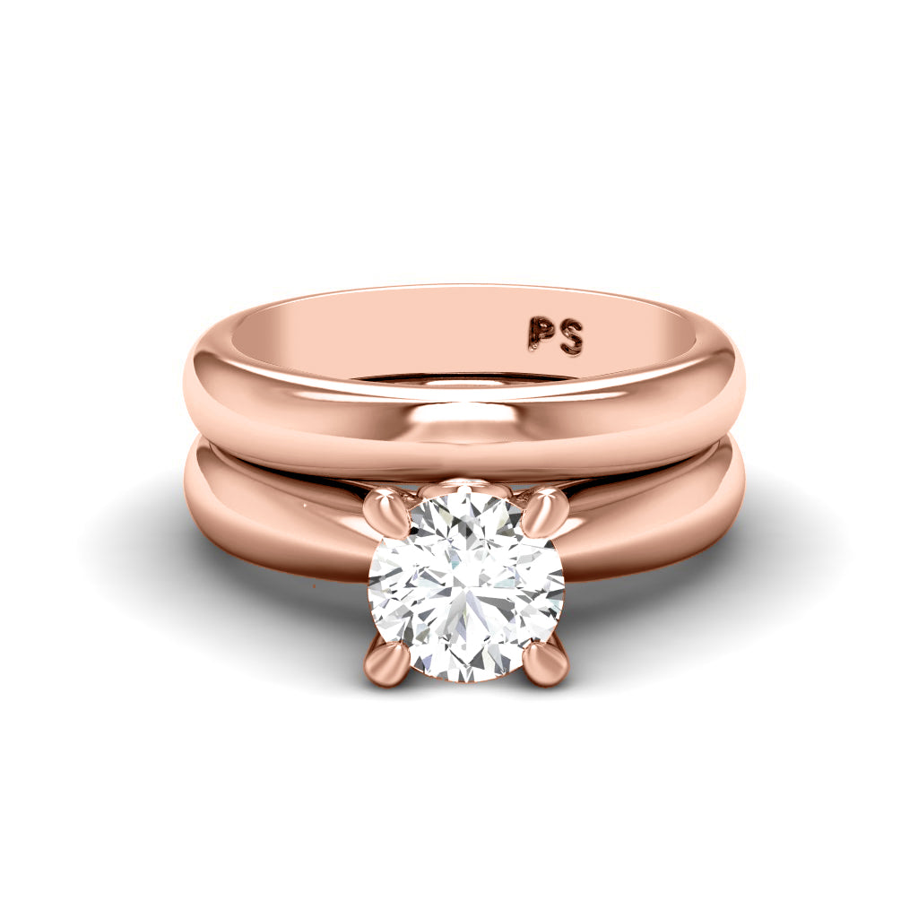 0.60-3.10 CT Round Cut Lab Grown Diamonds - Bridal Set