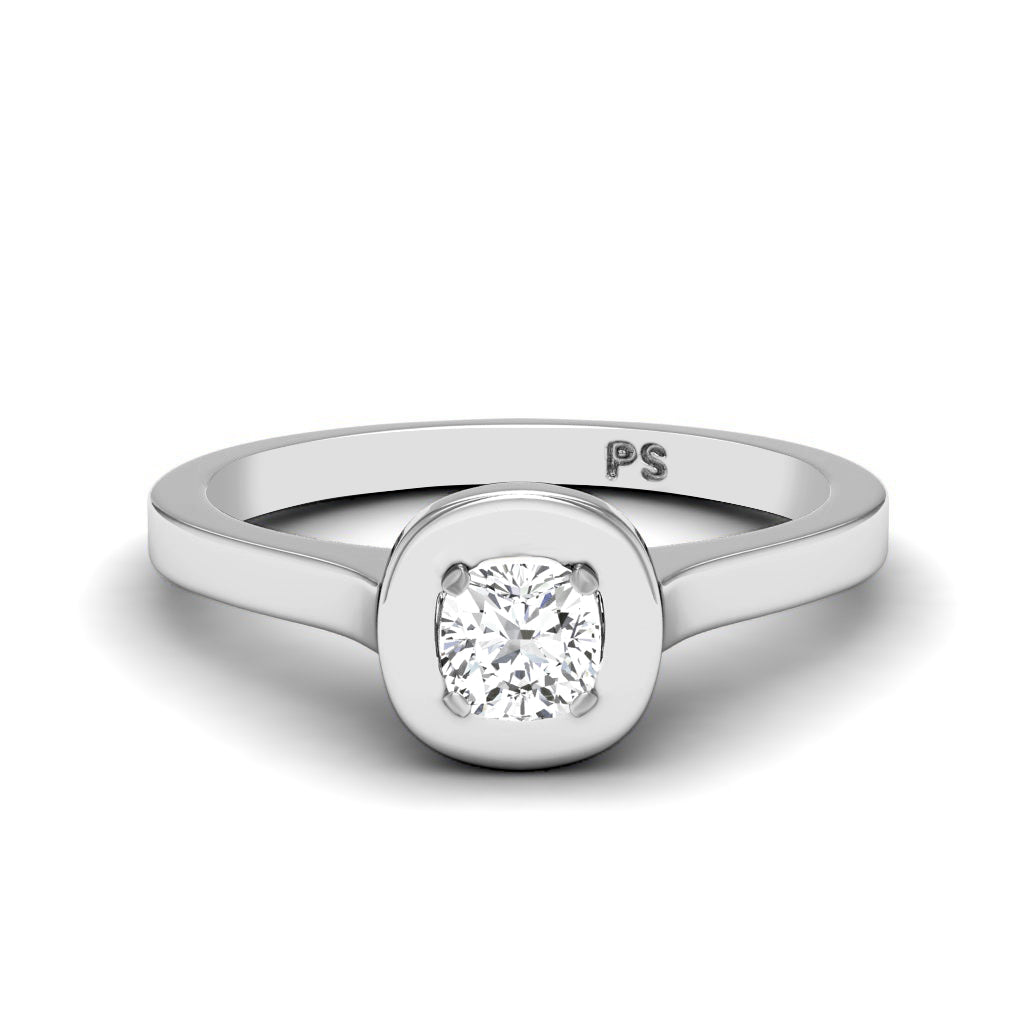0.50-3.00 CT Cushion Cut Lab Grown Diamonds - Solitaire Ring