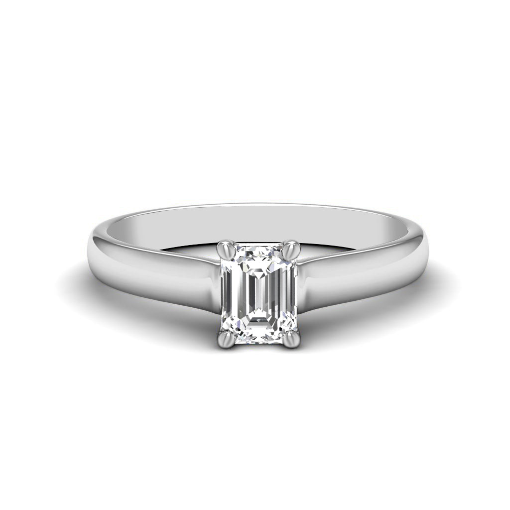 0.50-3.00 CT Emerald Cut Lab Grown Diamonds - Solitaire Ring