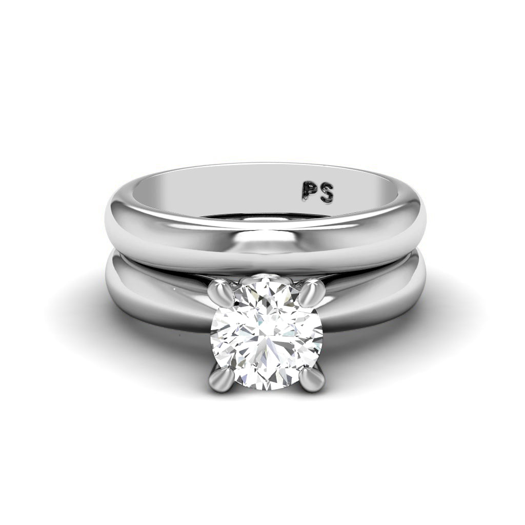 0.60-3.10 CT Round Cut Lab Grown Diamonds - Bridal Set