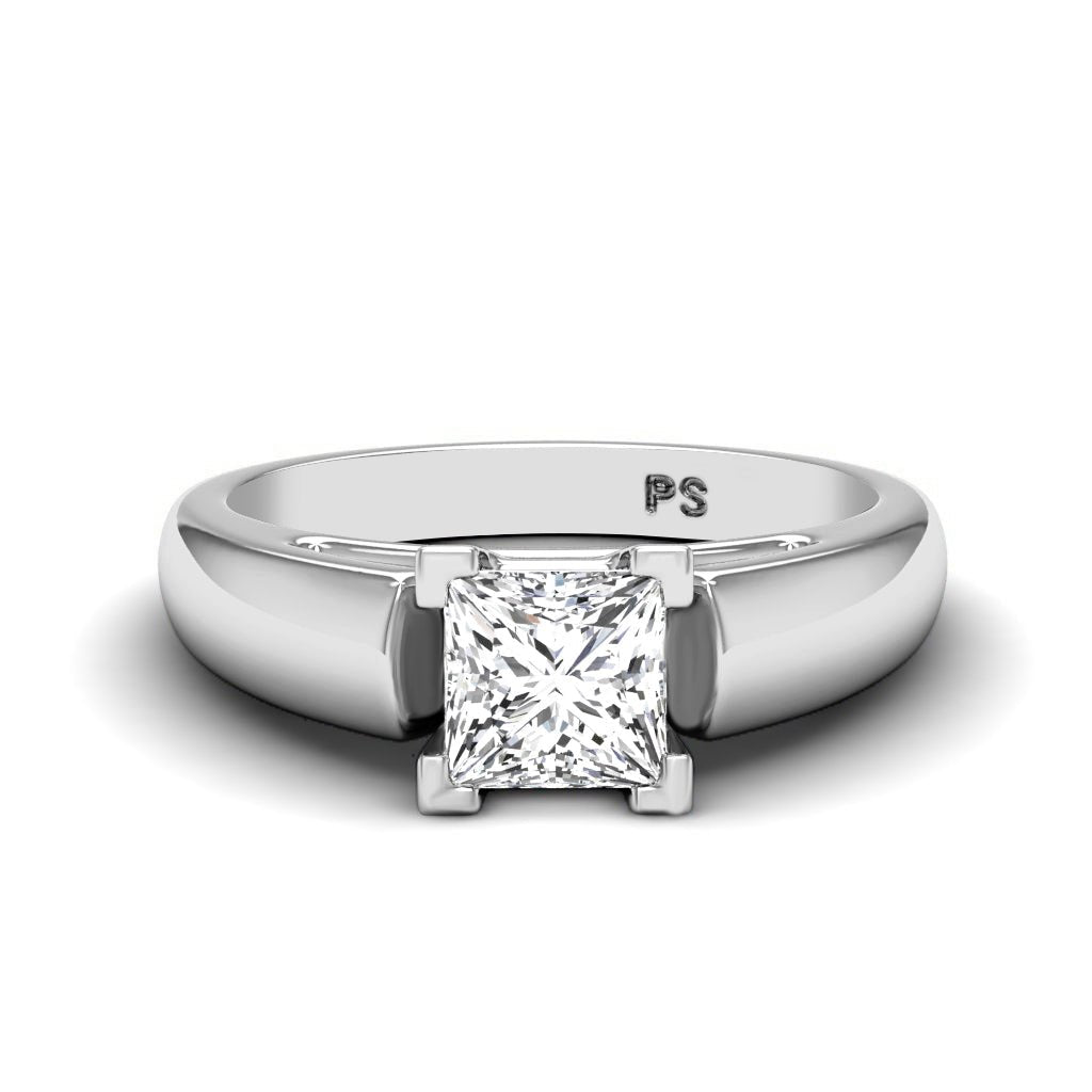 0.35 - 1.50 CT Princess Cut Natural Diamonds - Solitaire Rings - Primestyle.com