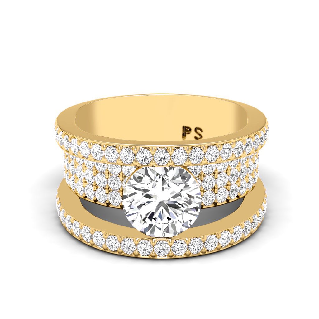 2.30-7.80 CT Round Cut Lab Grown Diamonds - Engagement Ring