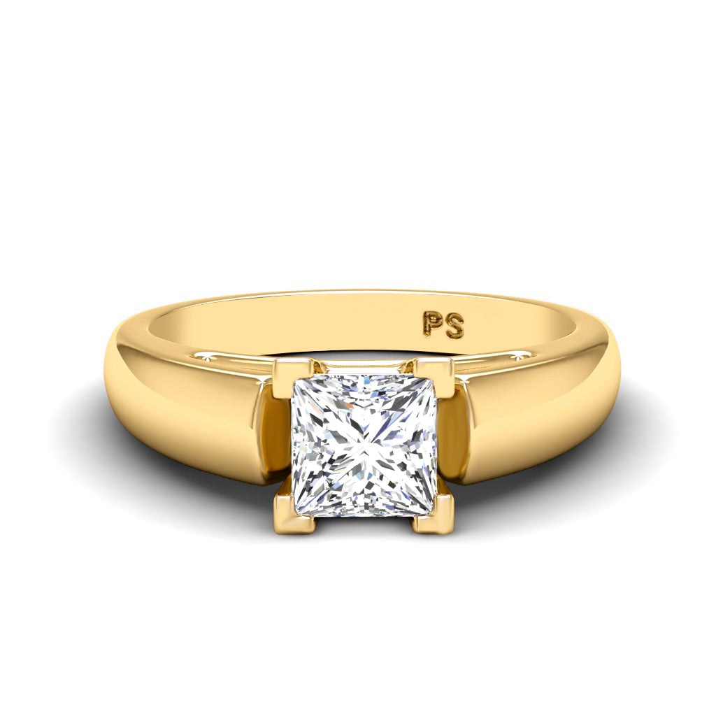 0.50-3.00 CT Princess Cut Lab Grown Diamonds - Solitaire Ring