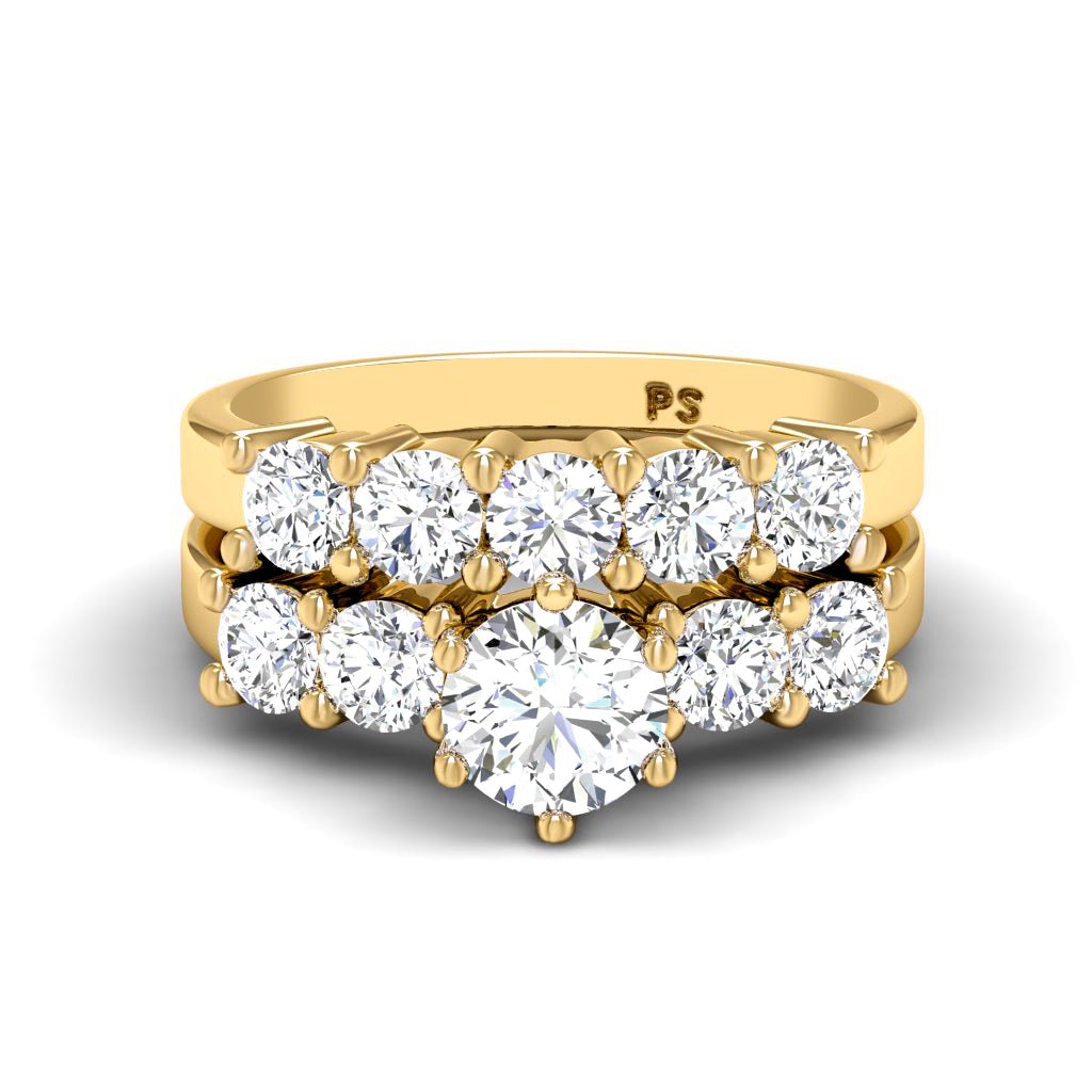 1.90 - 7.40 CT Round Cut Diamonds - Bridal Set - Primestyle.com