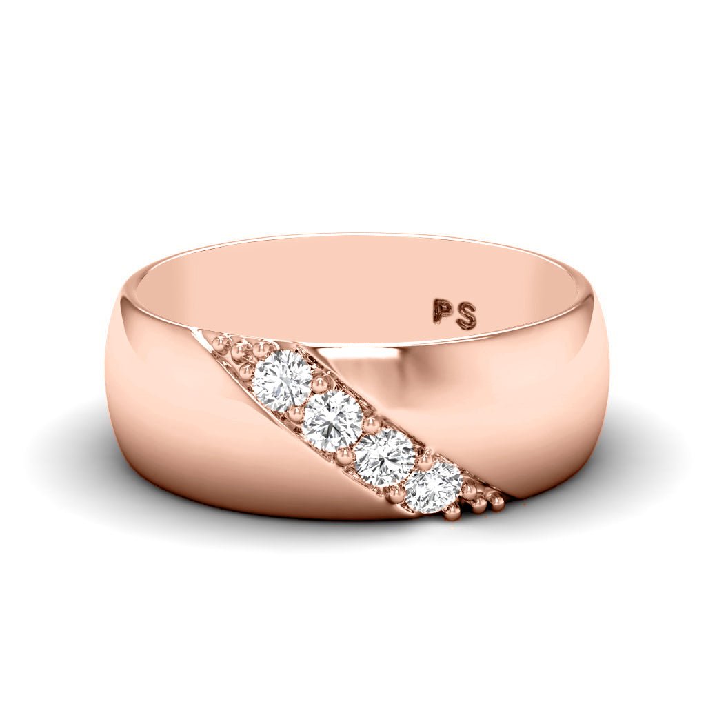 0.15 CT Round Cut Lab Grown Diamonds - Wedding Band - Primestyle.com