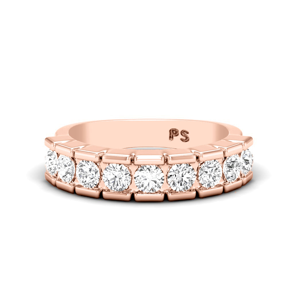 1.20 CT Round Cut Lab Grown Diamonds - Wedding Band