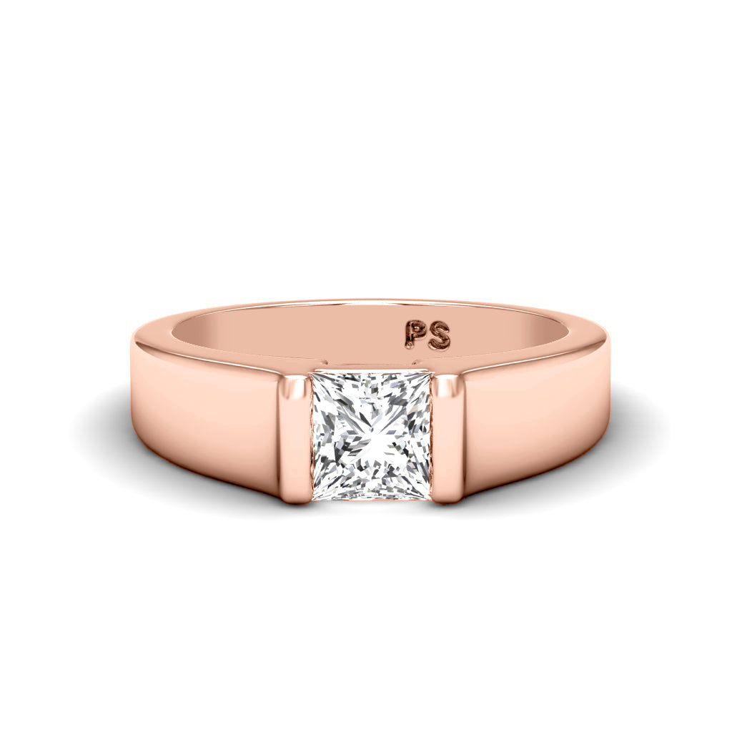 0.35-1.50 CT Princess Cut Diamonds - Solitaire Ring