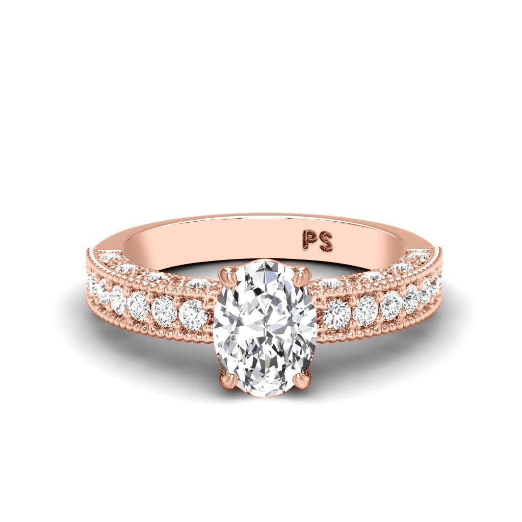 0.95 - 2.10 CT Oval & Round Cut Natural Diamonds - Solitaire Rings - Primestyle.com