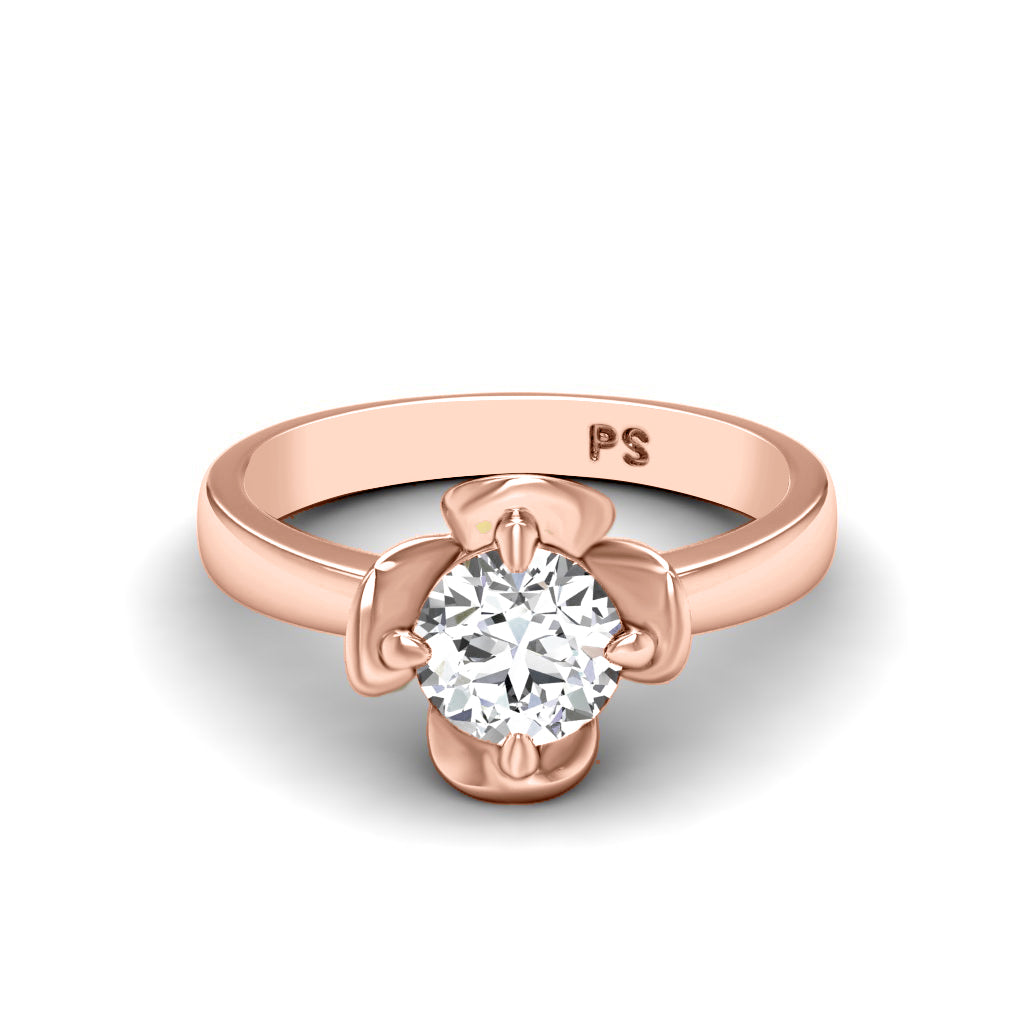 0.35-1.50 CT Round Cut Diamonds - Solitaire Ring