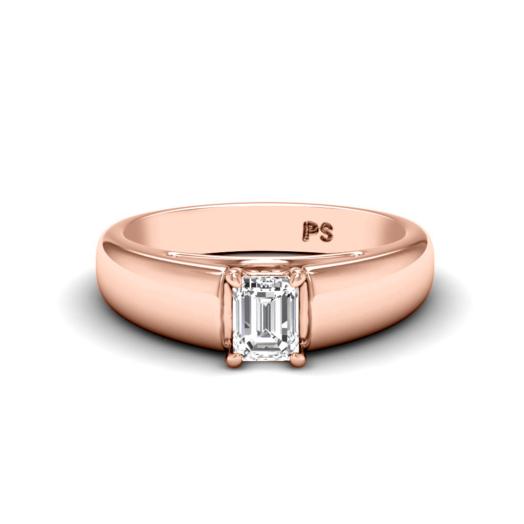 0.50-3.00 CT Emerald Cut Lab Grown Diamonds - Solitaire Ring