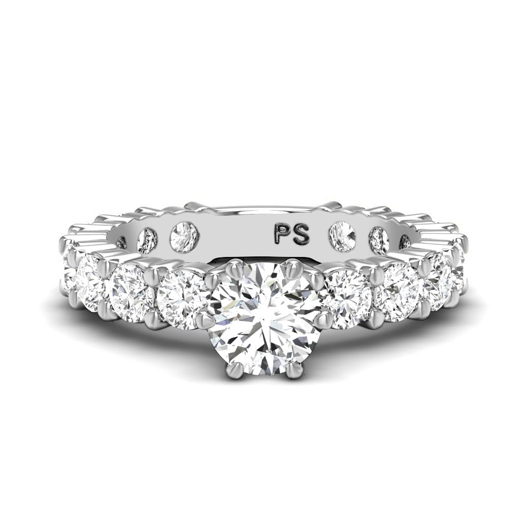 2.75 - 3.90 CT Round Cut Natural Diamonds - Engagement Ring - Primestyle.com